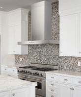 CH7736SQ6-WM-XX MILA 36 Inch 600 CFM Wall Mount Perimetric Range Hood in Stainless Steel w/Temp Sensors Auto On/Off